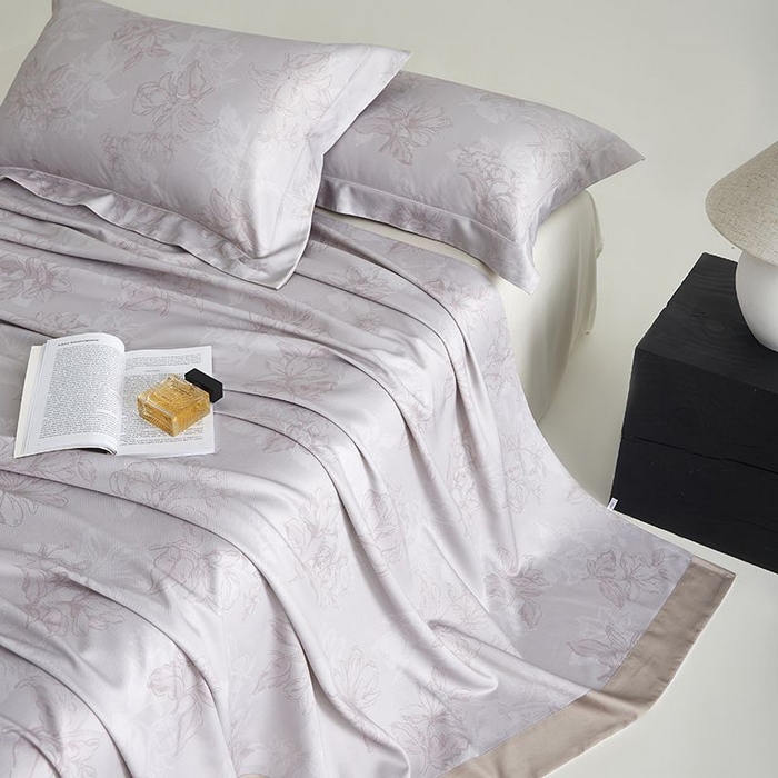 91家纺网 家纺一手货源 找家纺 梵克保罗 2025新款竹纤维+天丝软凉席三件套 织梦--浅豆沙