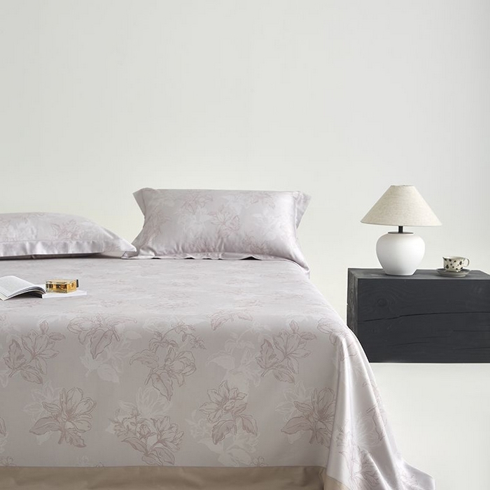 91家纺网 家纺一手货源 找家纺 梵克保罗 2025新款竹纤维+天丝软凉席三件套 织梦--浅豆沙