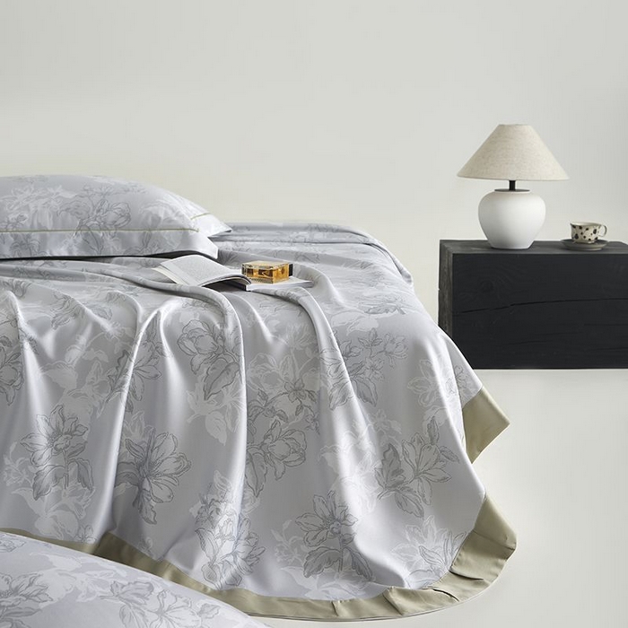 91家纺网 家纺一手货源 找家纺 梵克保罗 2025新款竹纤维+天丝软凉席三件套 织梦--奶绿