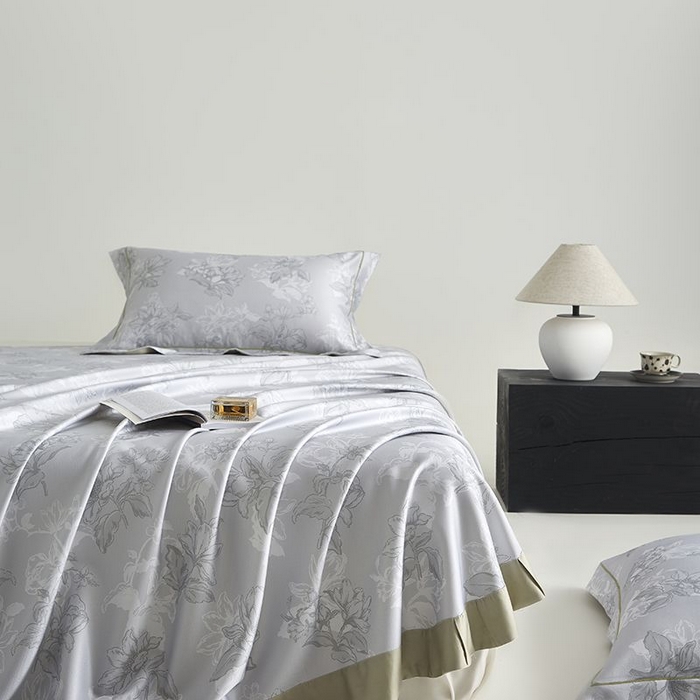 91家纺网 家纺一手货源 找家纺 梵克保罗 2025新款竹纤维+天丝软凉席三件套 织梦--奶绿