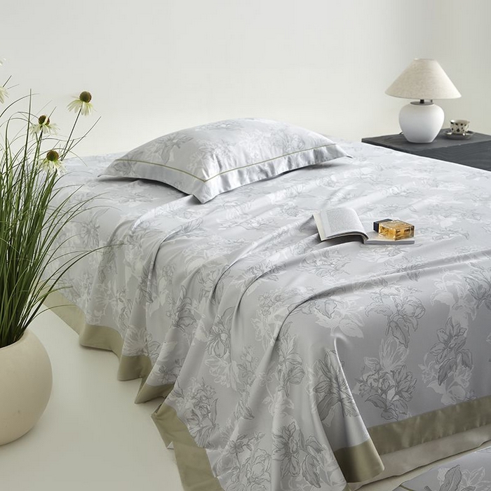 91家纺网 家纺一手货源 找家纺 梵克保罗 2025新款竹纤维+天丝软凉席三件套 织梦--奶绿