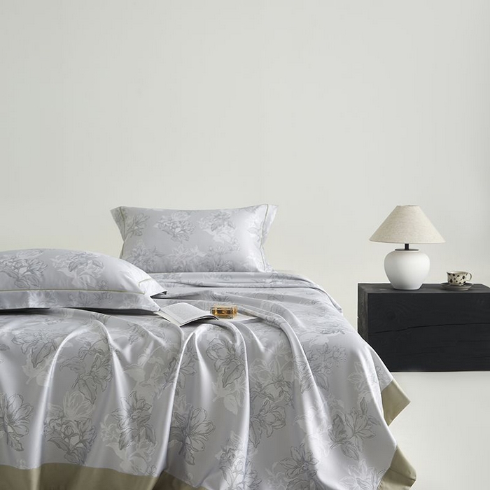 91家纺网 家纺一手货源 找家纺 梵克保罗 2025新款竹纤维+天丝软凉席三件套 织梦--奶绿