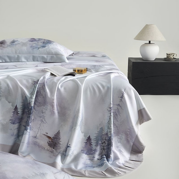 91家纺网 家纺一手货源 找家纺 梵克保罗 2025新款竹纤维+天丝软凉席三件套 云梦