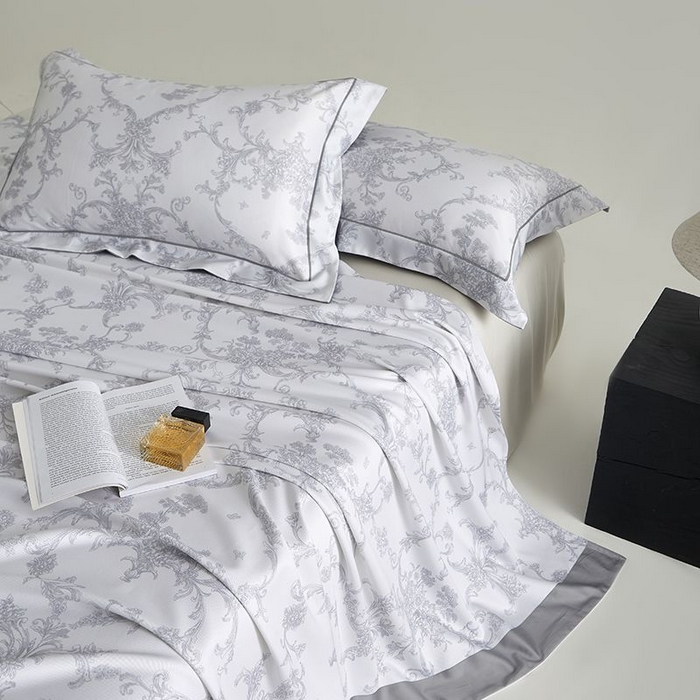 91家纺网 家纺一手货源 找家纺 梵克保罗 2025新款竹纤维+天丝软凉席三件套 芳华--灰