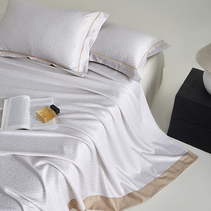 91家纺网 家纺一手货源 找家纺 梵克保罗 2025新款竹纤维+天丝软凉席三件套 雅致