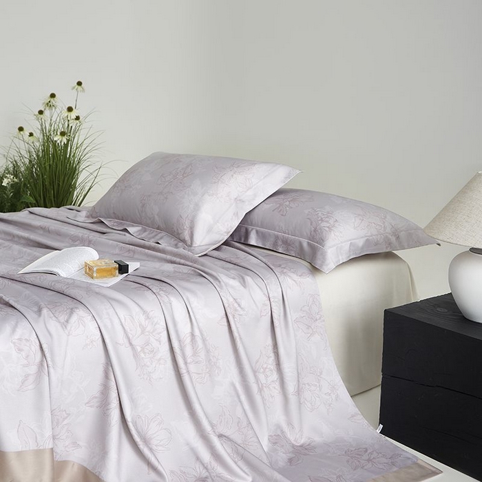 91家纺网 家纺一手货源 找家纺 梵克保罗 2025新款竹纤维+天丝软凉席三件套 织梦--浅豆沙