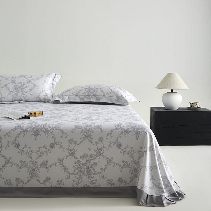 91家纺网 家纺一手货源 找家纺 梵克保罗 2025新款竹纤维+天丝软凉席三件套 芳华--灰