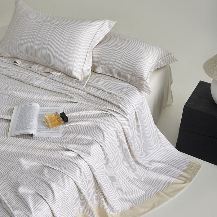 91家纺网 家纺一手货源 找家纺 梵克保罗 2025新款竹纤维+天丝软凉席三件套 流畅