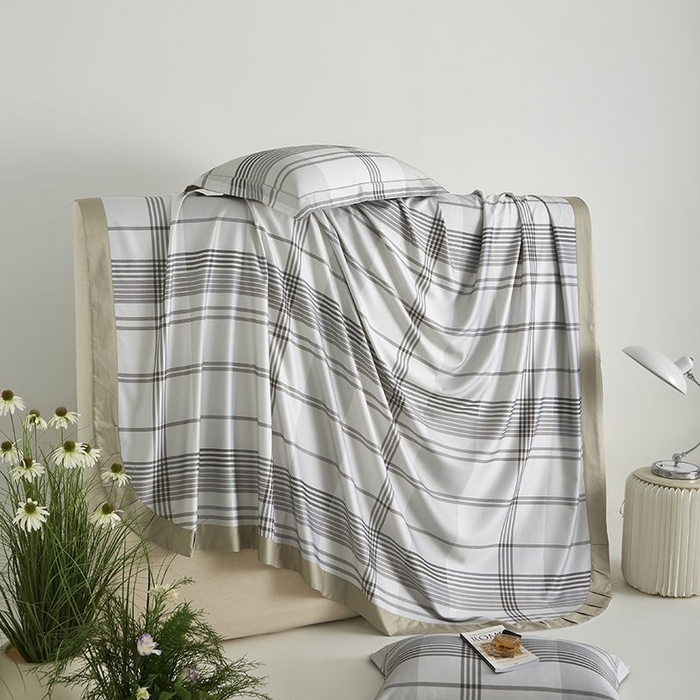 梵克保罗 2025新款竹纤维+天丝软凉席三件套 格调