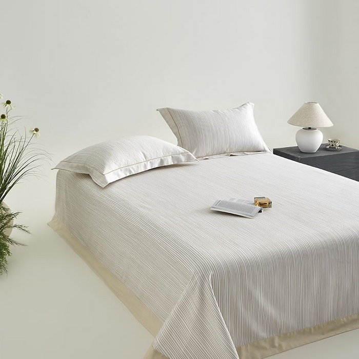 91家纺网 家纺一手货源 找家纺 梵克保罗 2025新款竹纤维+天丝软凉席三件套 流畅