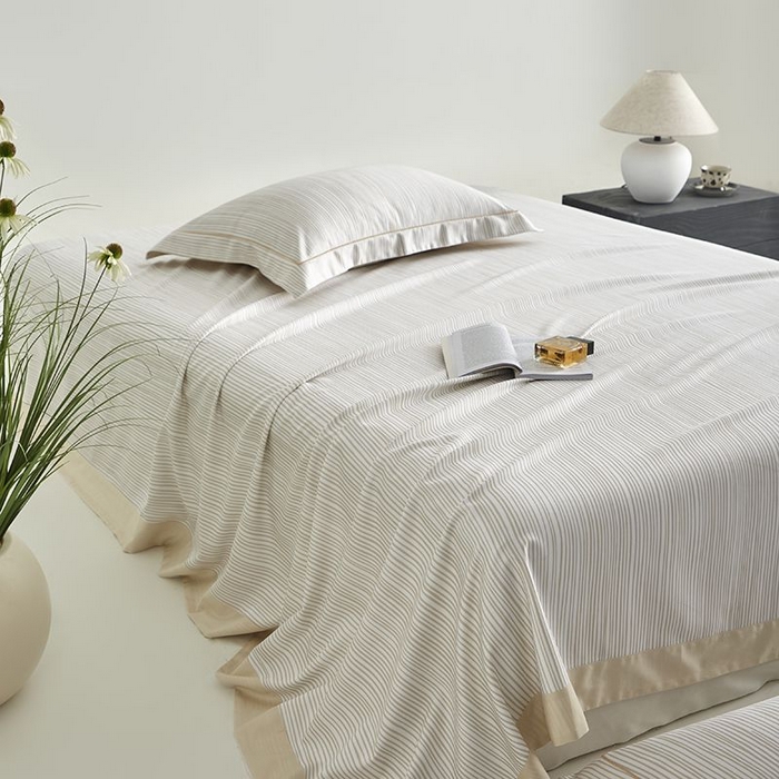 91家纺网 家纺一手货源 找家纺 梵克保罗 2025新款竹纤维+天丝软凉席三件套 流畅