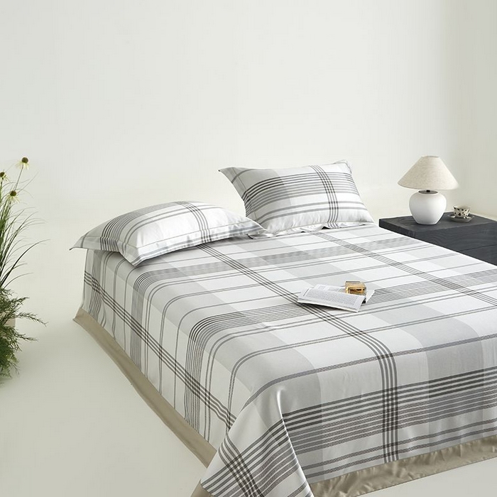 91家纺网 家纺一手货源 找家纺 梵克保罗 2025新款竹纤维+天丝软凉席三件套 格调