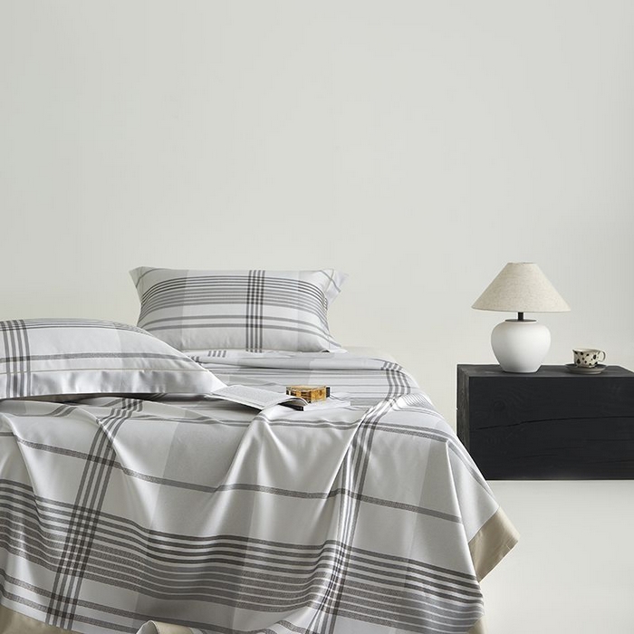 91家纺网 家纺一手货源 找家纺 梵克保罗 2025新款竹纤维+天丝软凉席三件套 格调