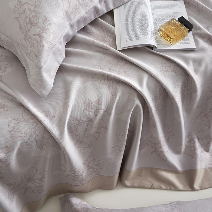 91家纺网 家纺一手货源 找家纺 梵克保罗 2025新款竹纤维+天丝软凉席三件套 织梦--浅豆沙