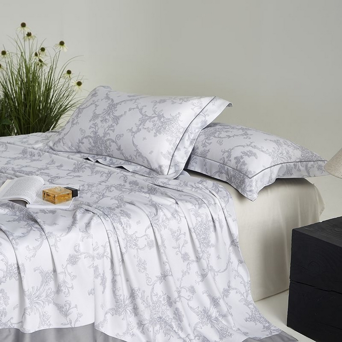 91家纺网 家纺一手货源 找家纺 梵克保罗 2025新款竹纤维+天丝软凉席三件套 芳华--灰