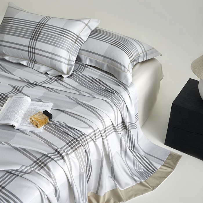 91家纺网 家纺一手货源 找家纺 梵克保罗 2025新款竹纤维+天丝软凉席三件套 格调