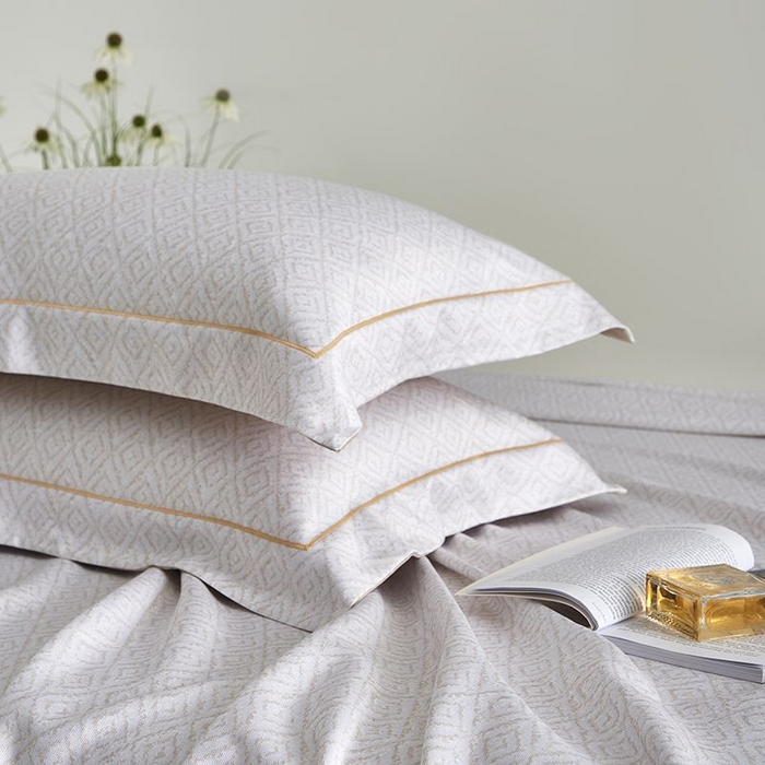 91家纺网 家纺一手货源 找家纺 梵克保罗 2025新款竹纤维+天丝软凉席三件套 雅致