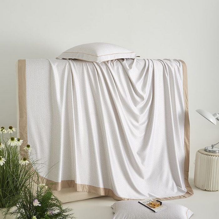 梵克保罗 2025新款竹纤维+天丝软凉席三件套 雅致