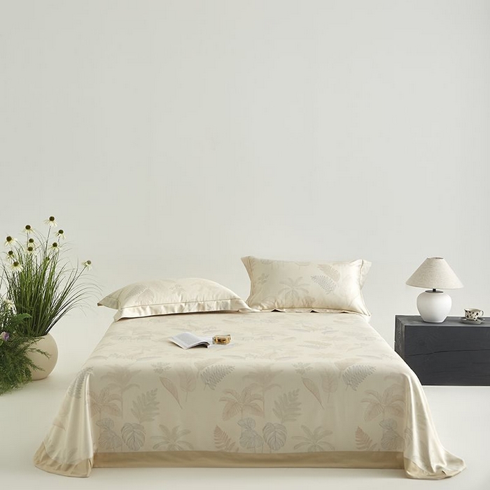 91家纺网 家纺一手货源 找家纺 梵克保罗 2025新款竹纤维+天丝软凉席三件套 一帘幽梦