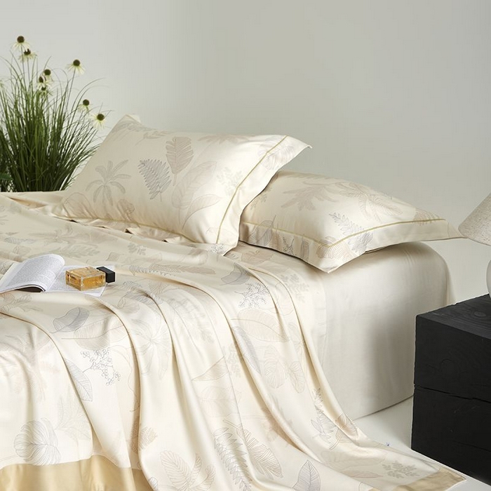 91家纺网 家纺一手货源 找家纺 梵克保罗 2025新款竹纤维+天丝软凉席三件套 一帘幽梦