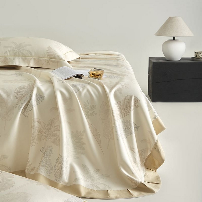 91家纺网 家纺一手货源 找家纺 梵克保罗 2025新款竹纤维+天丝软凉席三件套 一帘幽梦