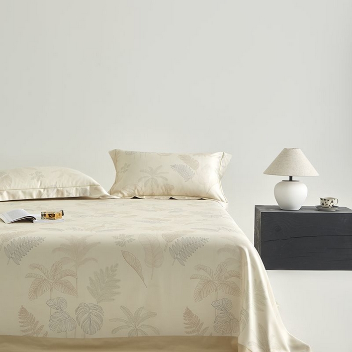 91家纺网 家纺一手货源 找家纺 梵克保罗 2025新款竹纤维+天丝软凉席三件套 一帘幽梦