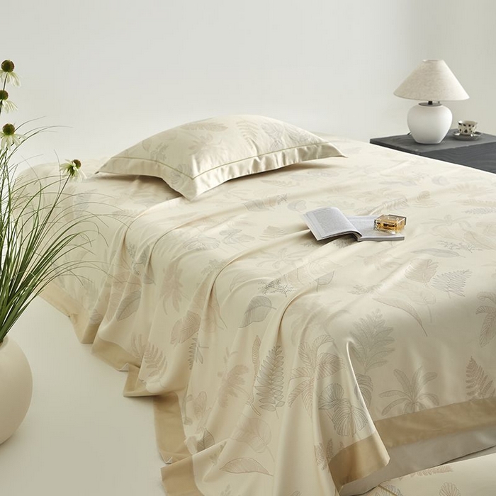 91家纺网 家纺一手货源 找家纺 梵克保罗 2025新款竹纤维+天丝软凉席三件套 一帘幽梦