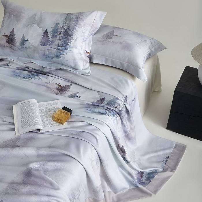 91家纺网 家纺一手货源 找家纺 梵克保罗 2025新款竹纤维+天丝软凉席三件套 云梦