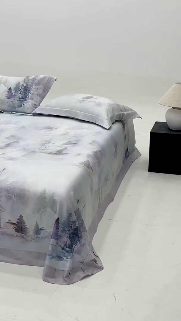 91家纺网 家纺一手货源 找家纺 梵克保罗 2025新款竹纤维+天丝软凉席三件套 云梦