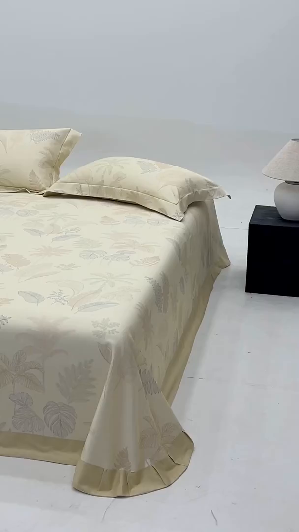 91家纺网 家纺一手货源 找家纺 梵克保罗 2025新款竹纤维+天丝软凉席三件套 一帘幽梦