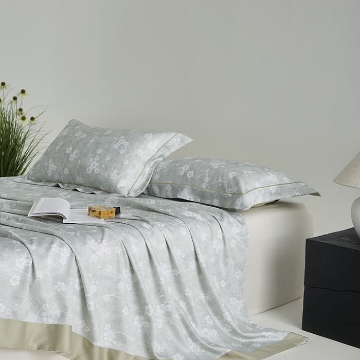 91家纺网 家纺一手货源 找家纺 梵克保罗 2025新款竹纤维+天丝软凉席三件套 清风