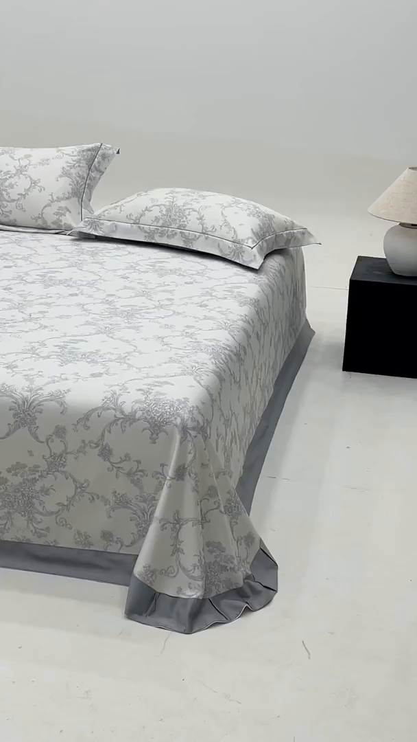 91家纺网 家纺一手货源 找家纺 梵克保罗 2025新款竹纤维+天丝软凉席三件套 芳华--灰