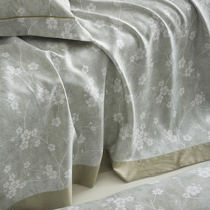 91家纺网 家纺一手货源 找家纺 梵克保罗 2025新款竹纤维+天丝软凉席三件套 清风