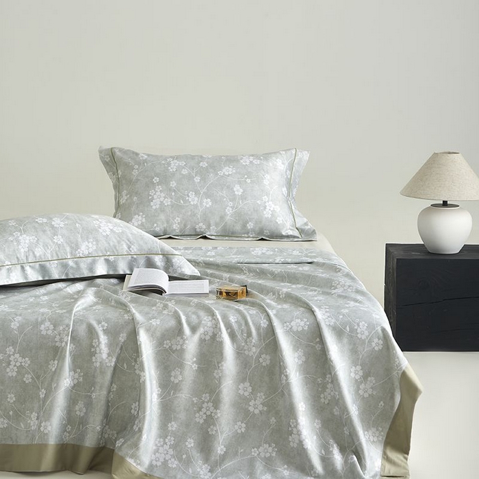 91家纺网 家纺一手货源 找家纺 梵克保罗 2025新款竹纤维+天丝软凉席三件套 清风