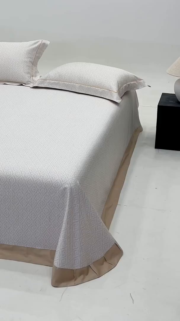 91家纺网 家纺一手货源 找家纺 梵克保罗 2025新款竹纤维+天丝软凉席三件套 雅致