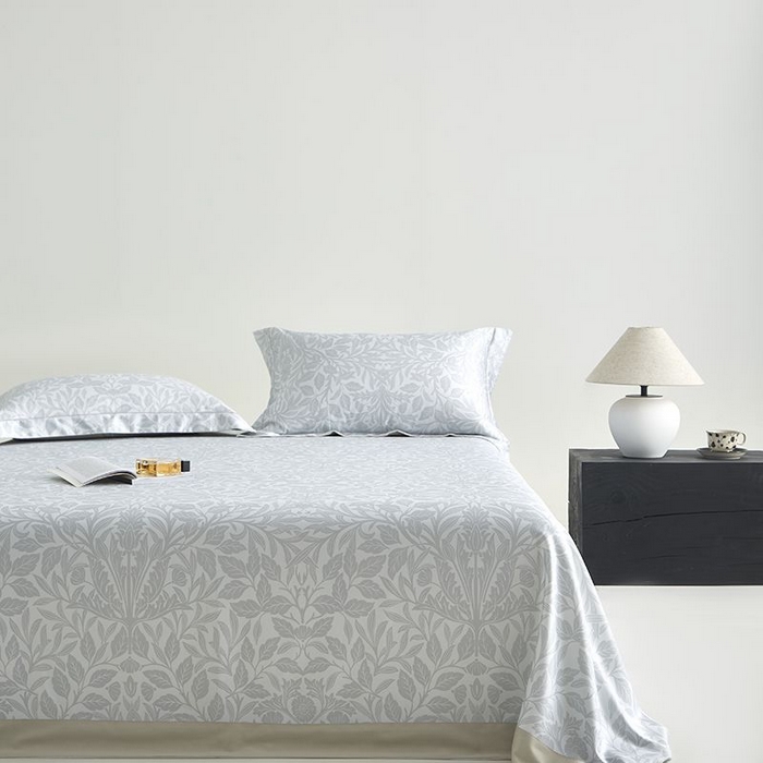 91家纺网 家纺一手货源 找家纺 梵克保罗 2025新款竹纤维+天丝软凉席三件套 幽香--浅灰