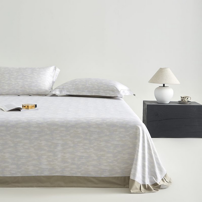 91家纺网 家纺一手货源 找家纺 梵克保罗 2025新款竹纤维+天丝软凉席三件套 彩云间