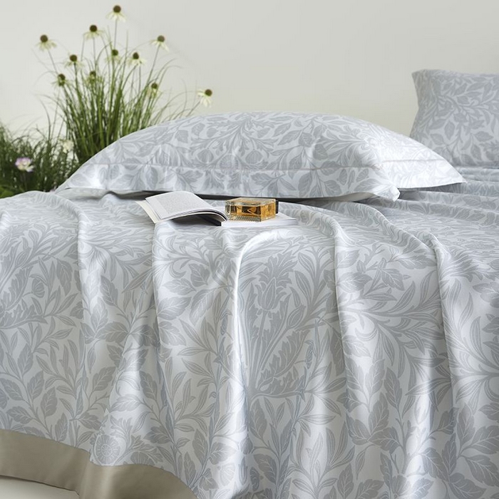 91家纺网 家纺一手货源 找家纺 梵克保罗 2025新款竹纤维+天丝软凉席三件套 幽香--浅灰