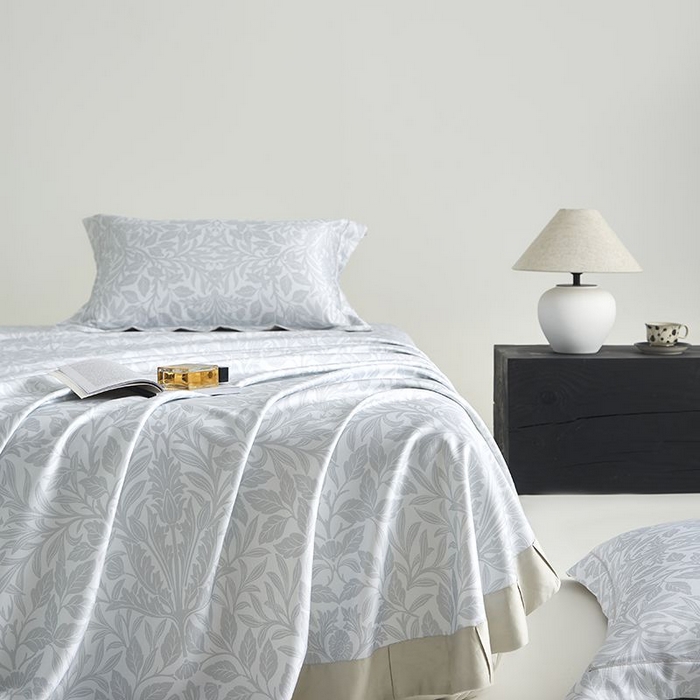 91家纺网 家纺一手货源 找家纺 梵克保罗 2025新款竹纤维+天丝软凉席三件套 幽香--浅灰