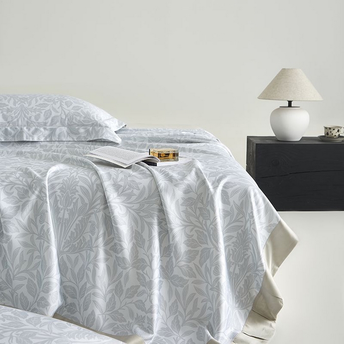 91家纺网 家纺一手货源 找家纺 梵克保罗 2025新款竹纤维+天丝软凉席三件套 幽香--浅灰