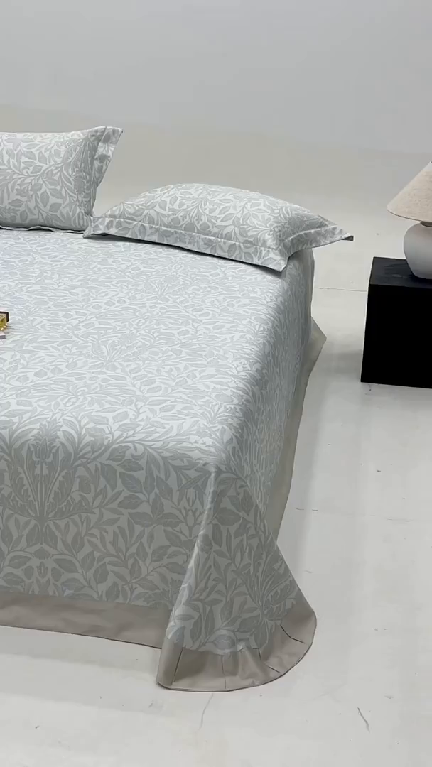 91家纺网 家纺一手货源 找家纺 梵克保罗 2025新款竹纤维+天丝软凉席三件套 幽香--浅灰