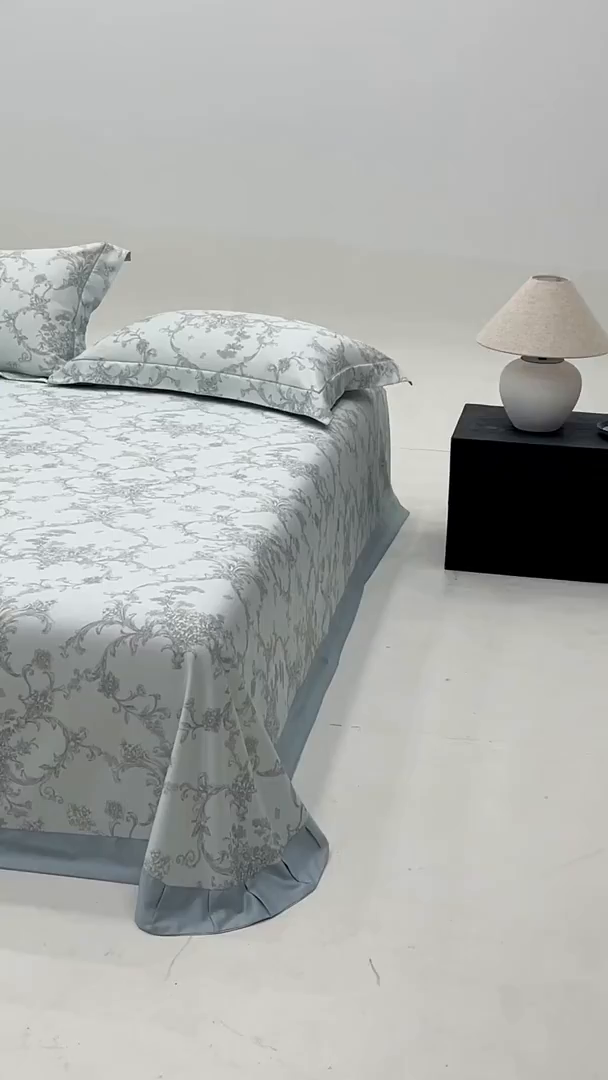 91家纺网 家纺一手货源 找家纺 梵克保罗 2025新款竹纤维+天丝软凉席三件套 芳华--蓝