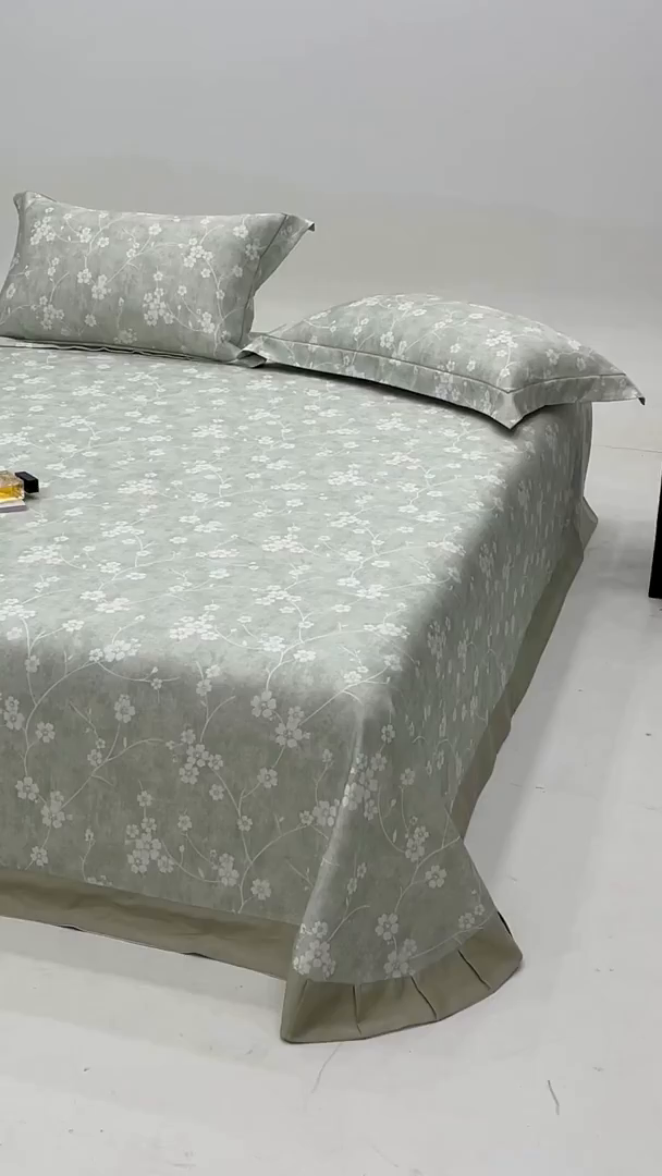 91家纺网 家纺一手货源 找家纺 梵克保罗 2025新款竹纤维+天丝软凉席三件套 清风