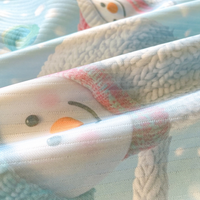 91家纺网 家纺一手货源 找家纺 梵克保罗 2025新款春夏PE提花凉感丝冰丝床笠款凉席 雪人