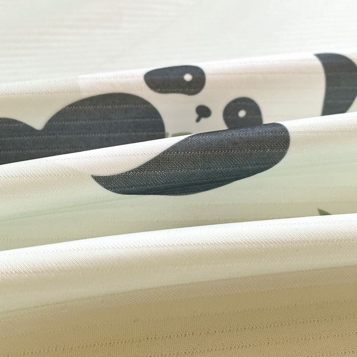 91家纺网 家纺一手货源 找家纺 梵克保罗 2025新款春夏PE提花凉感丝冰丝床笠款凉席 熊猫