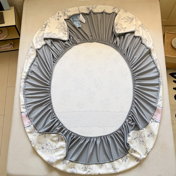 91家纺网 家纺一手货源 找家纺 梵克保罗 2025新款春夏PE提花凉感丝冰丝床笠款凉席 雅韵