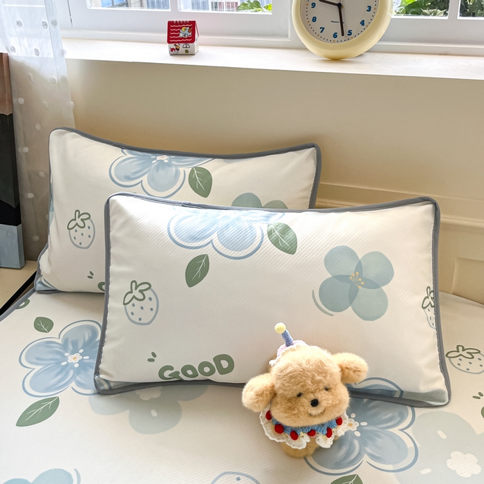 91家纺网 家纺一手货源 找家纺 （总）梵克保罗 2025新款春夏PE提花凉感丝冰丝床笠款凉席