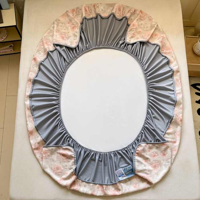 91家纺网 家纺一手货源 找家纺 梵克保罗 2025新款春夏PE提花凉感丝冰丝床笠款凉席 繁花