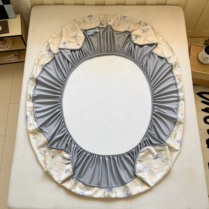 91家纺网 家纺一手货源 找家纺 梵克保罗 2025新款春夏PE提花凉感丝冰丝床笠款凉席 芬芳