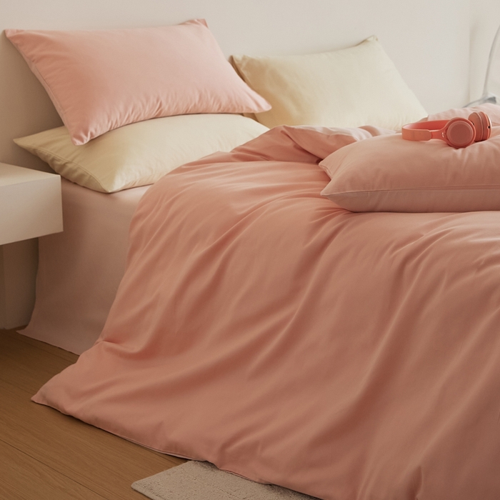 91家纺网 家纺一手货源 找家纺 （总）眷恋家纺 2025新款A类全棉贡缎磨毛双拼色四件套